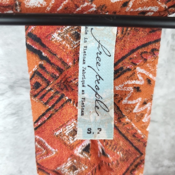 Free People pleated tribal boho tunic | Size S - Picture 3 of 5